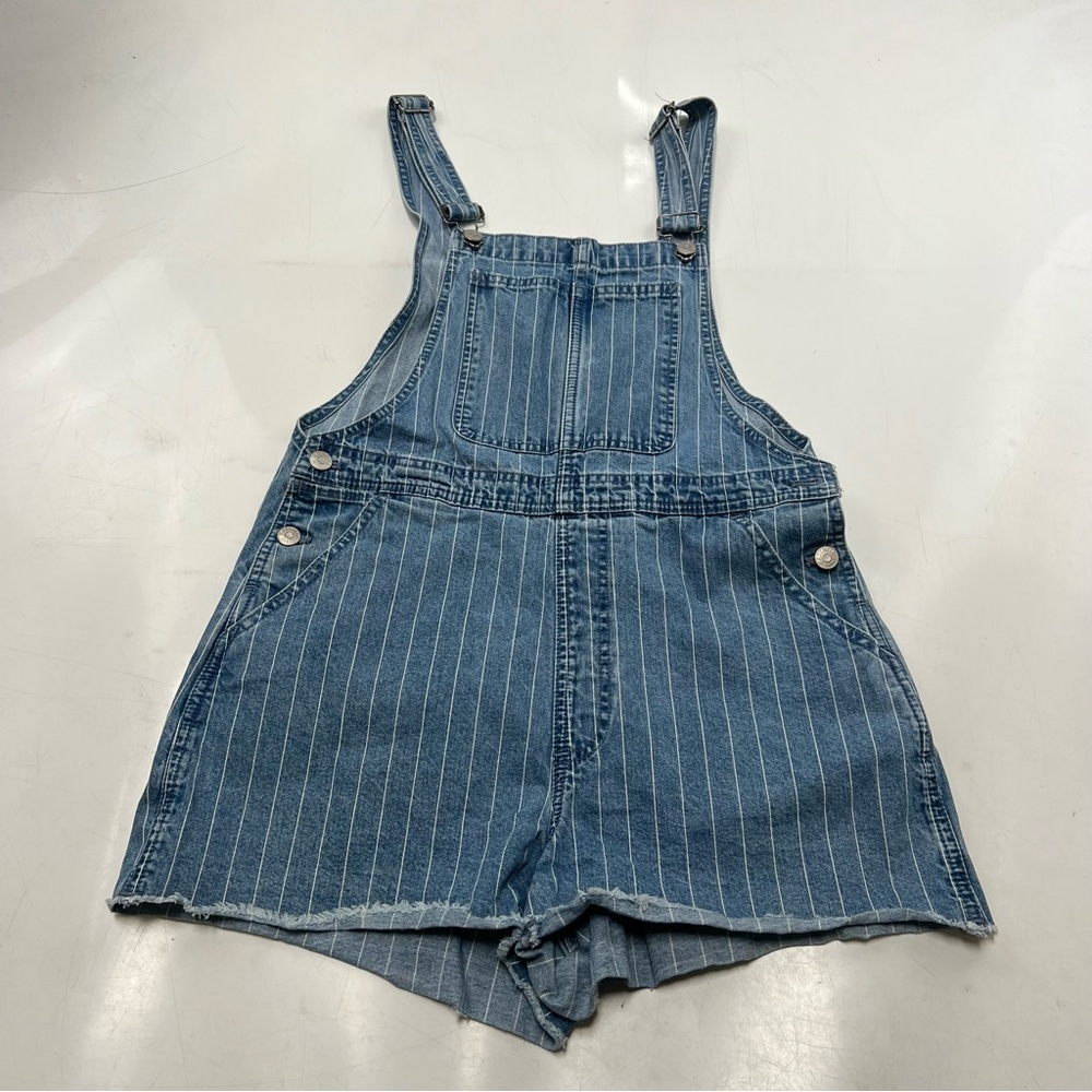 Madewell women’s blue striped denim overall S L98-39 - Picture 2 of 5